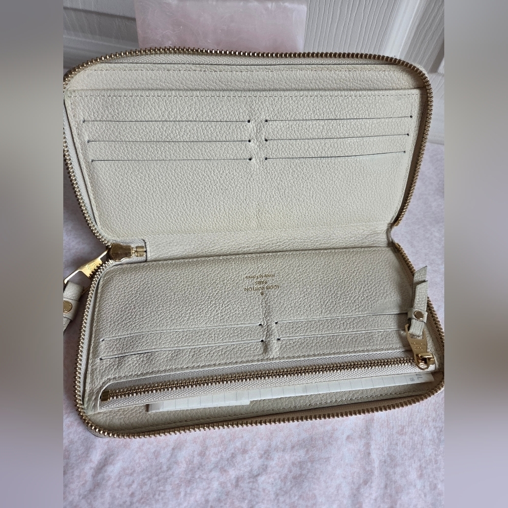 Louis Vuitton Secret Long Wallet – Monogram Empreinte Ivory Leather Authentic - Picture 5 of 6